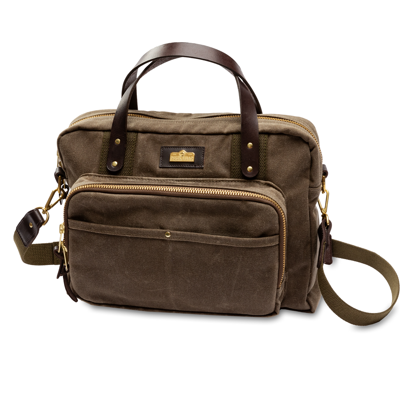 Waxed Canvas Laptop Bag - Field Brown