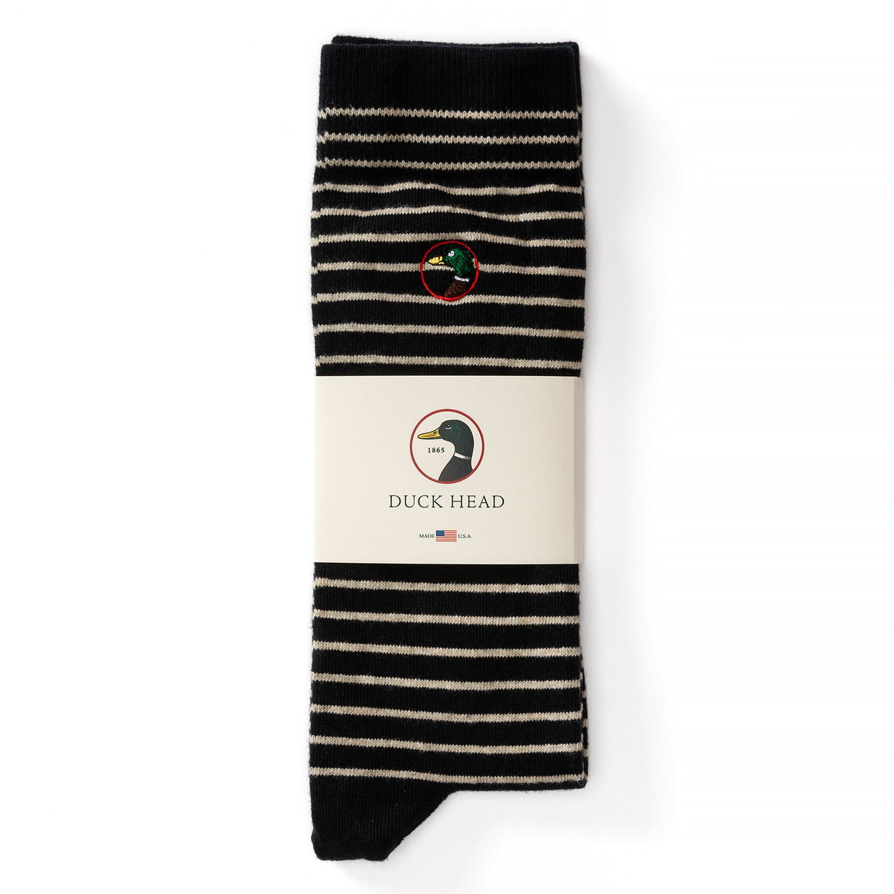 Striped Logo Sock - Dark Navy