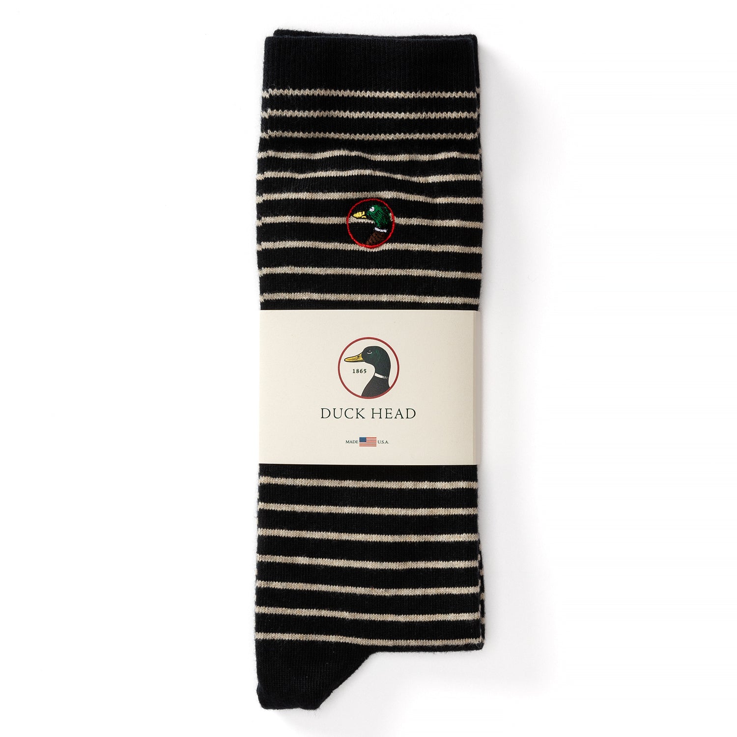 Striped Logo Sock - Dark Navy