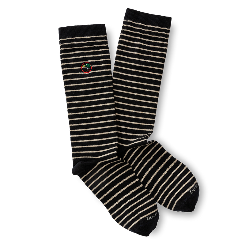 Striped Logo Sock - Dark Navy