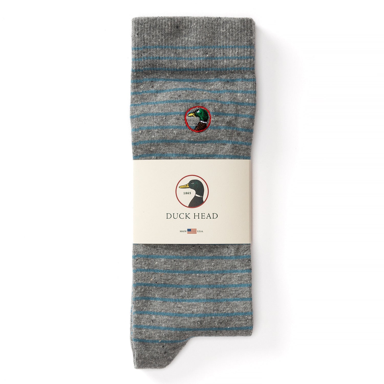 Striped Logo Sock - Varsity Grey