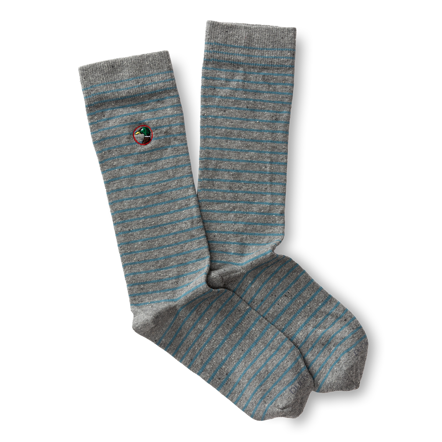 Striped Logo Sock - Varsity Grey