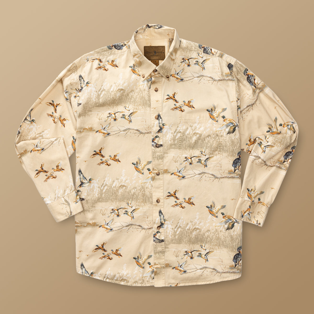 Mallard Flyover Print Sport Shirt XL - Duck Head Vintage