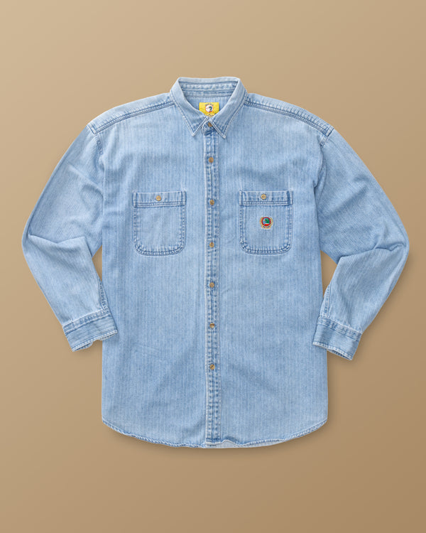 Light Wash Denim Sport Shirt XL - Duck Head Vintage