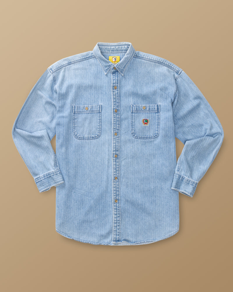 Light Wash Denim Sport Shirt XL - Duck Head Vintage