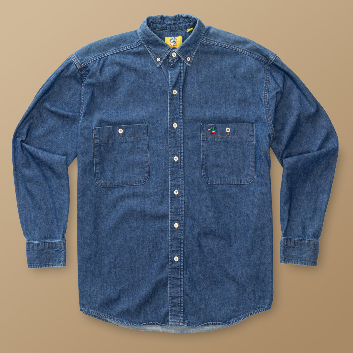 Dark Wash Denim Sport Shirt L - Duck Head Vintage