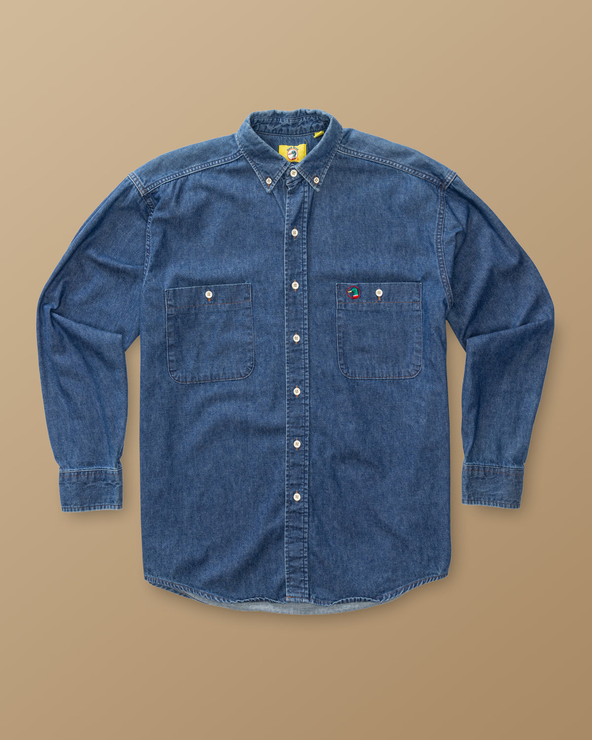 Dark Wash Denim Sport Shirt L - Duck Head Vintage