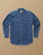 Dark Wash Denim Sport Shirt L - Duck Head Vintage