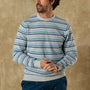Elmwood Crewneck Striped Pique Sweater - Heather Grey