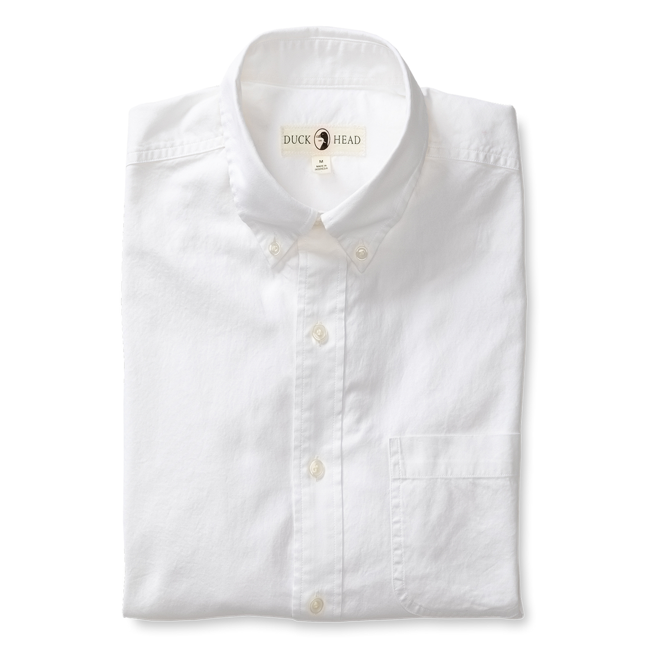 Cotton Oxford Sport Shirt - Morris Solid - White