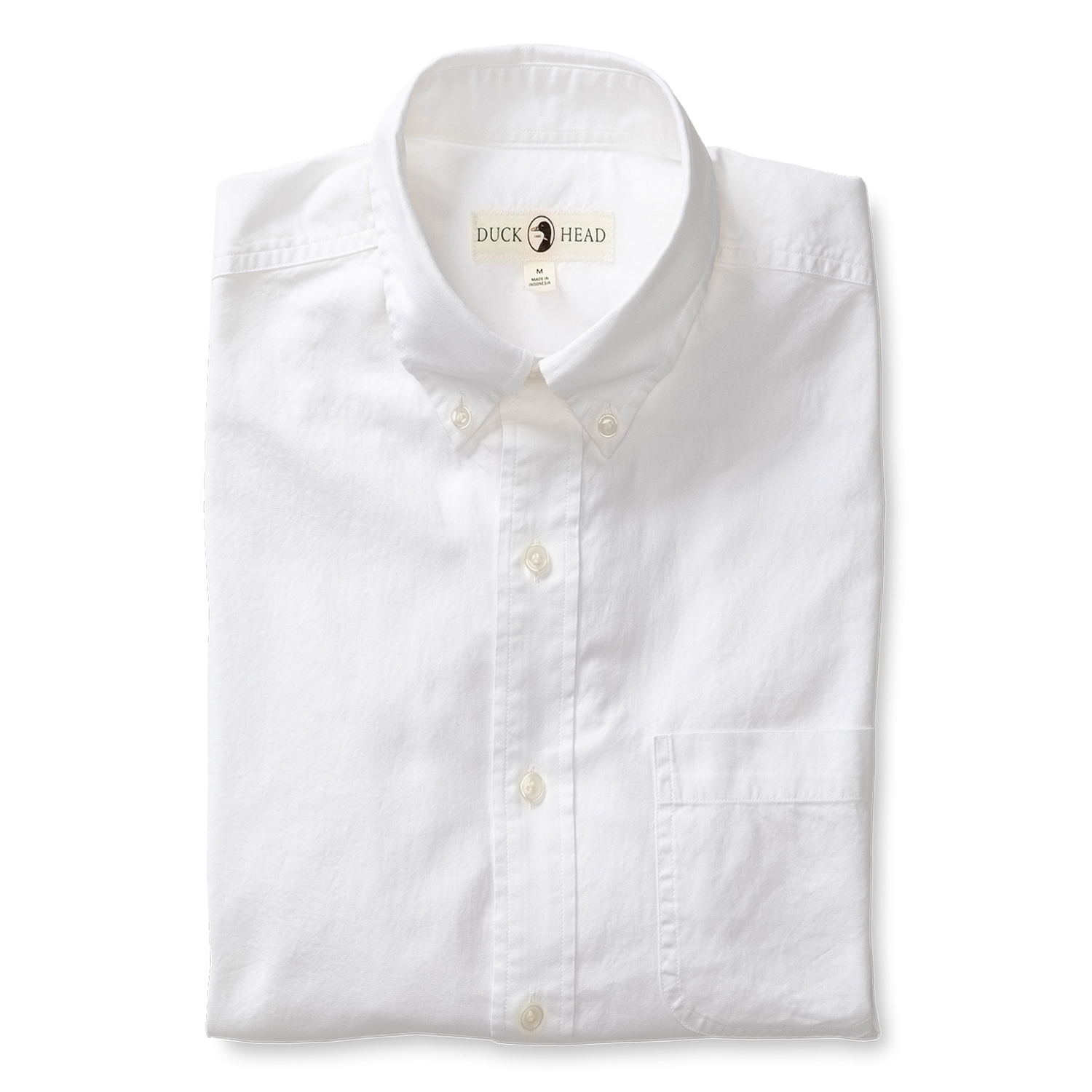 Cotton Oxford Sport Shirt - Morris Solid - White