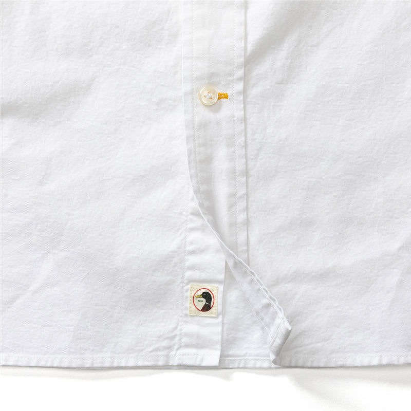 Cotton Oxford Sport Shirt - Morris Solid - White