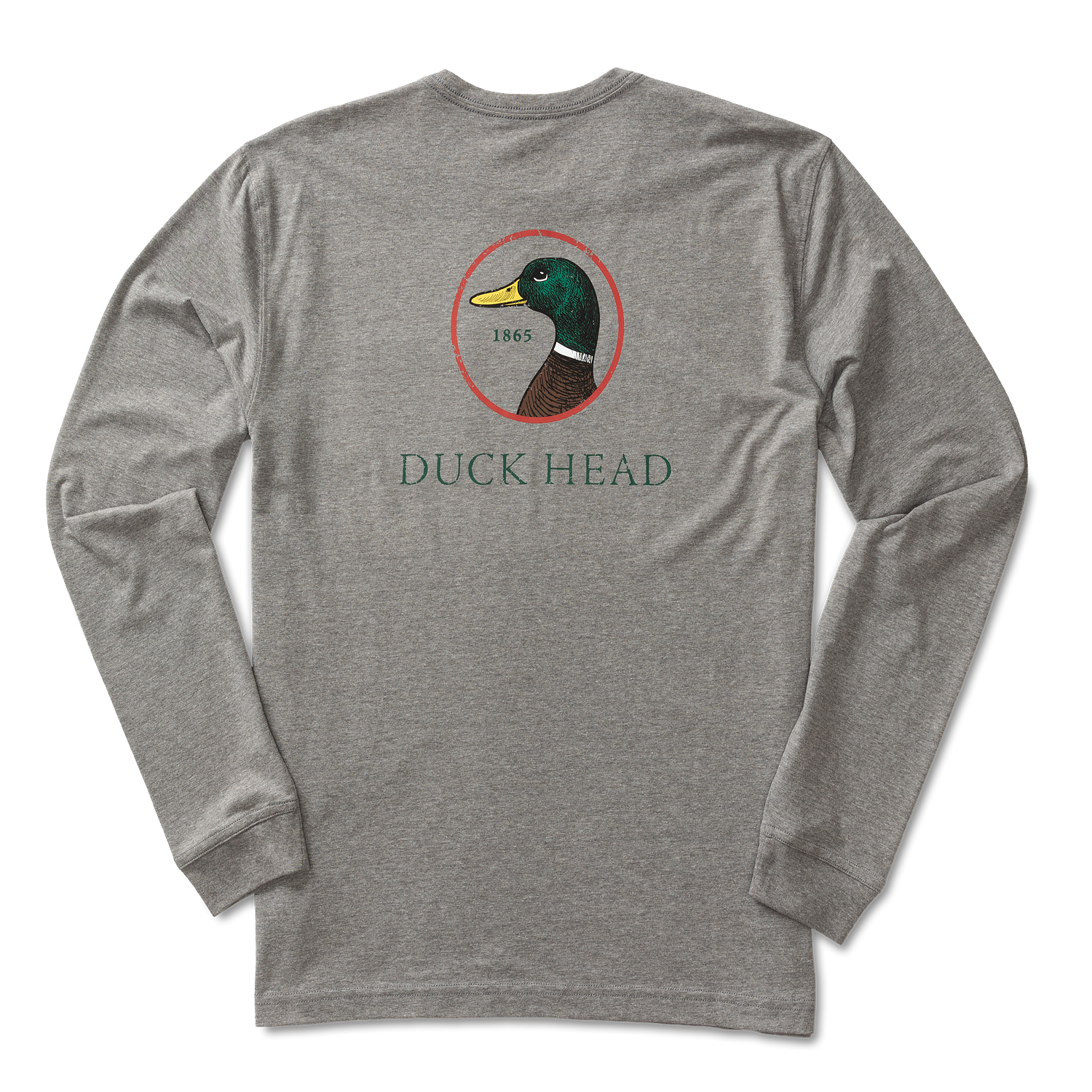 Logo Long Sleeve T-Shirt - Heather Grey – Duck Head