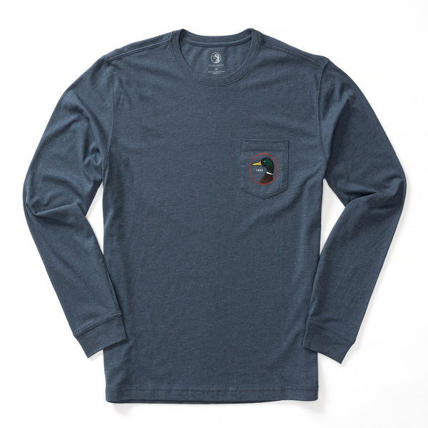 Logo Long Sleeve T-Shirt - Heather Navy