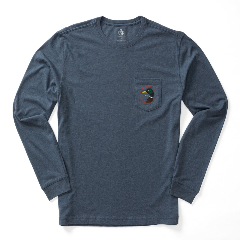 Logo Long Sleeve T-Shirt - Heather Navy