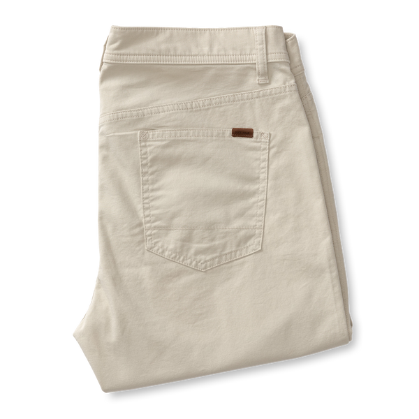 Classic Fit Pinpoint Canvas Five-Pocket - Stone