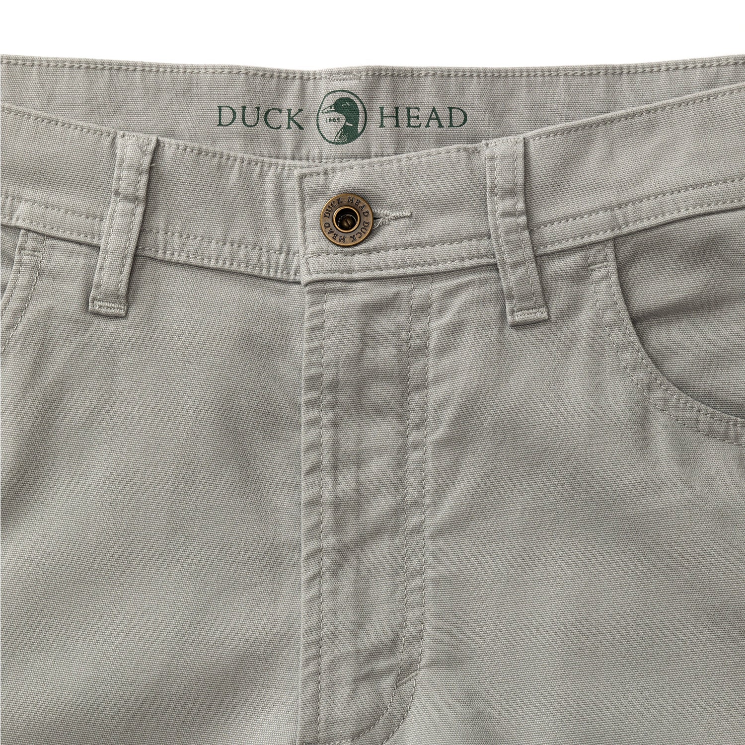 Classic Fit Pinpoint Canvas Five-Pocket - Limestone Gray