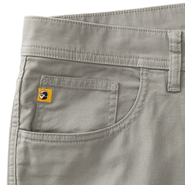 Classic Fit Pinpoint Canvas Five-Pocket - Limestone Gray