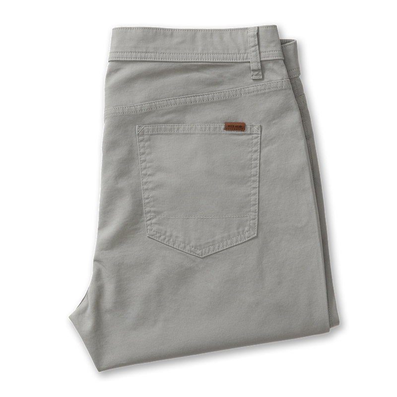 Classic Fit Pinpoint Canvas Five-Pocket - Limestone Gray
