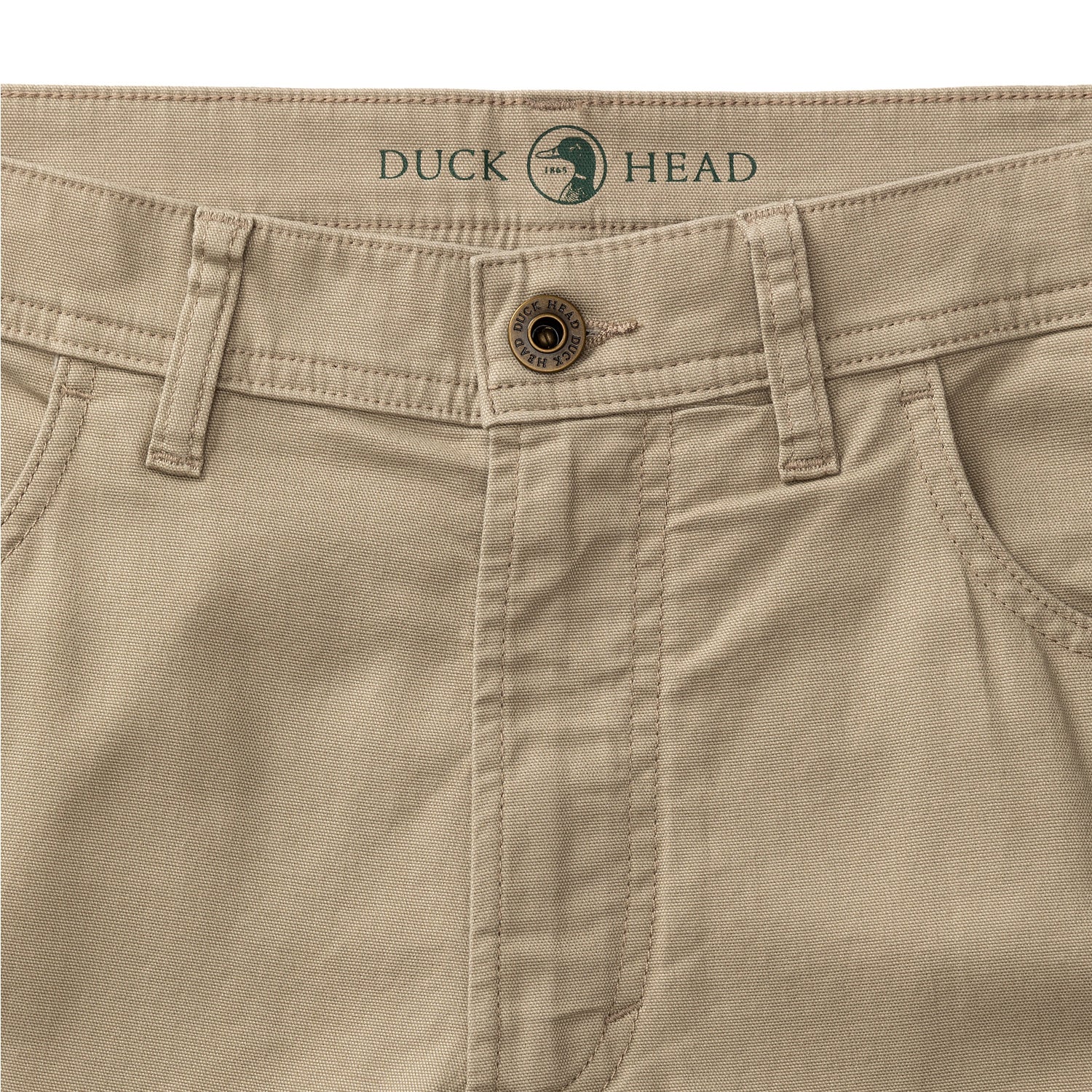 Classic Fit Pinpoint Canvas Five-Pocket - Khaki
