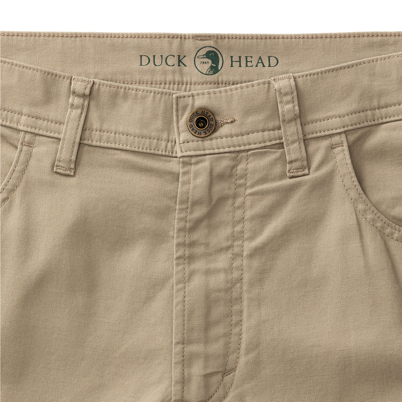 Classic Fit Pinpoint Canvas Five-Pocket - Khaki