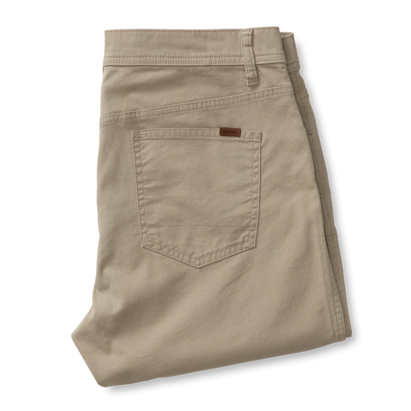 Classic Fit Pinpoint Canvas Five-Pocket - Khaki
