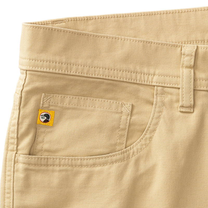 Classic Fit Pinpoint Canvas Five-Pocket - Sand
