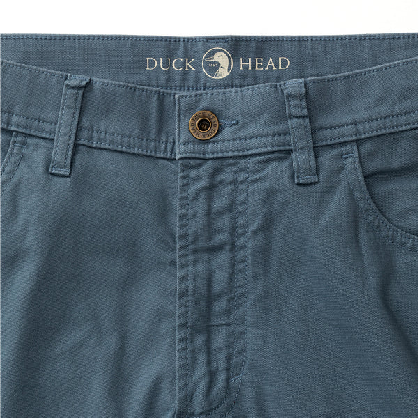 Classic Fit Pinpoint Canvas Five-Pocket - Vintage Blue