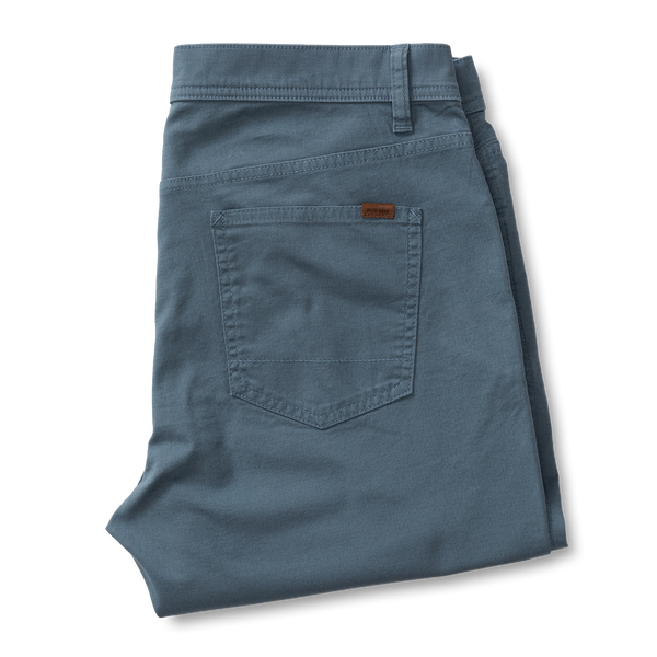 Classic Fit Pinpoint Canvas Five-Pocket - Vintage Blue
