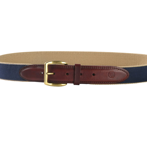 Duck Head Waxed Canvas Belt - Navy