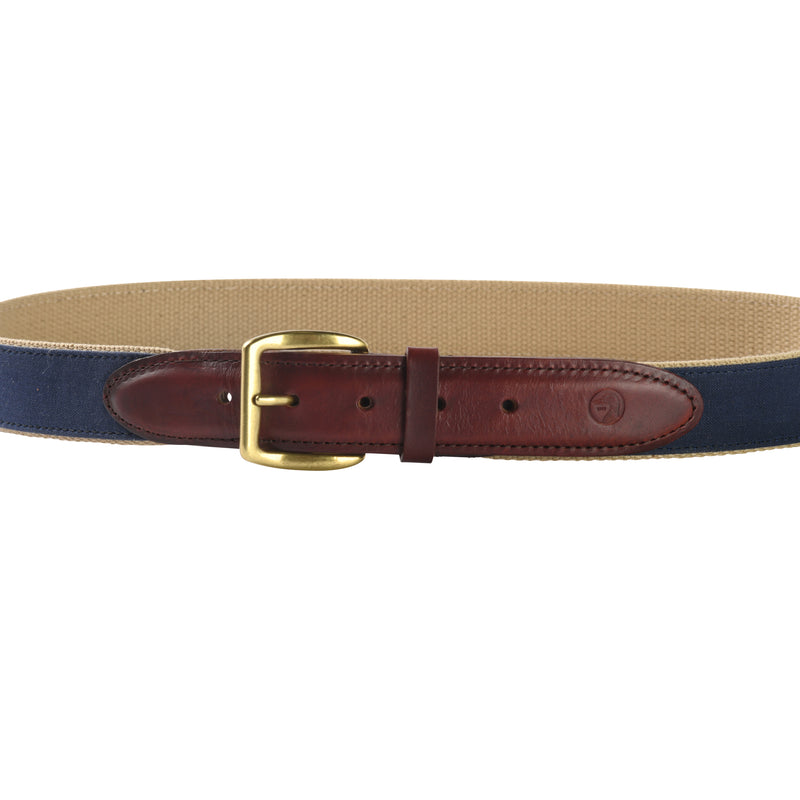 Duck Head Waxed Canvas Belt - Navy